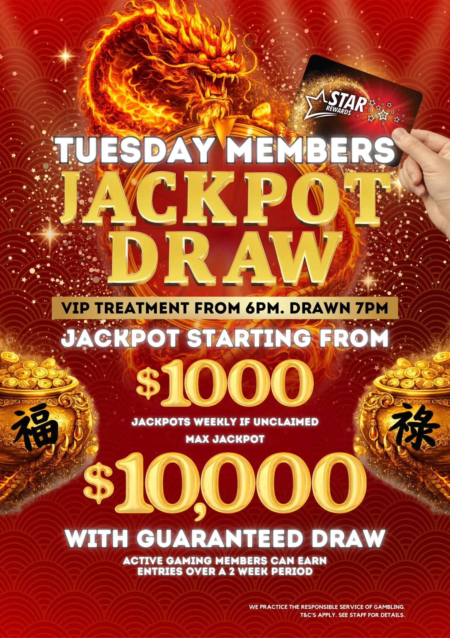 Tuesday Members Jackpot Draw